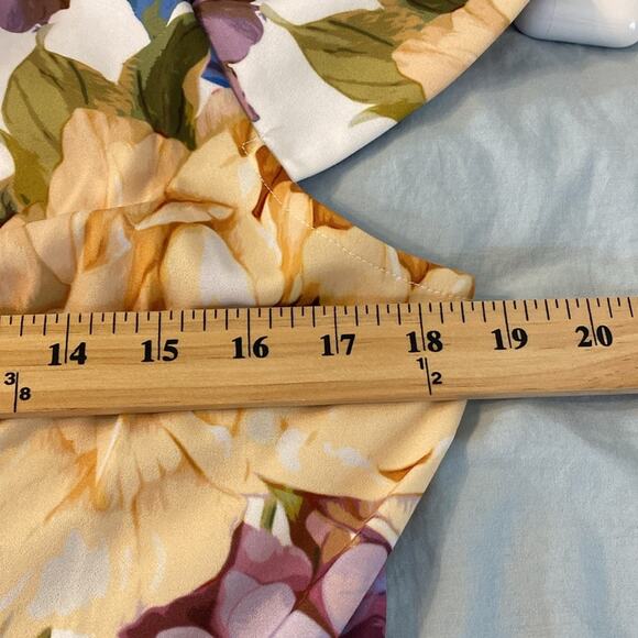 Marc Bouwer Floral Fit and Flare Cap Sleeve Dress Size Large - Picture 5 of 8